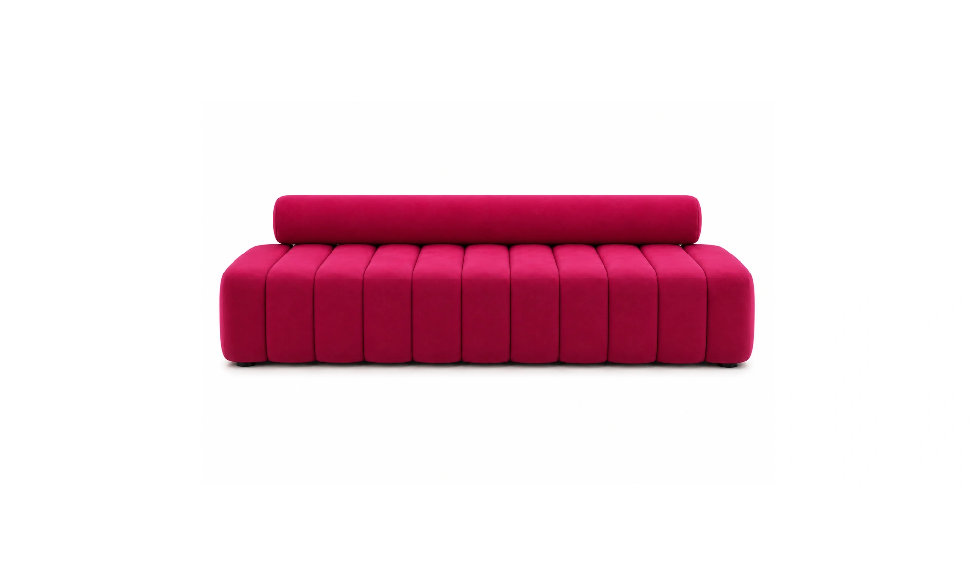 Modular Ribbed Velvet Diwan (Red)